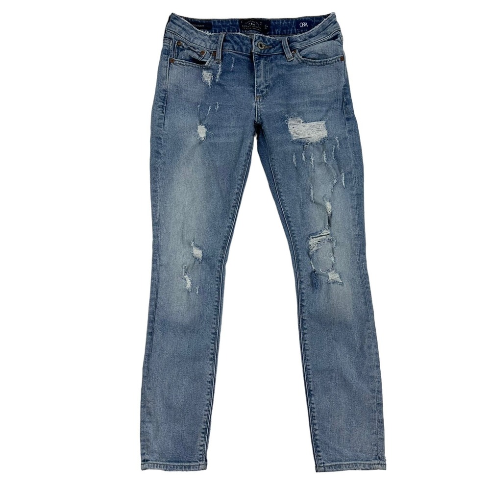 Lucky Brand Orta Lolita Skinny 2 /‎ 26 Light Wash Embroidered Denim Blue Jeans